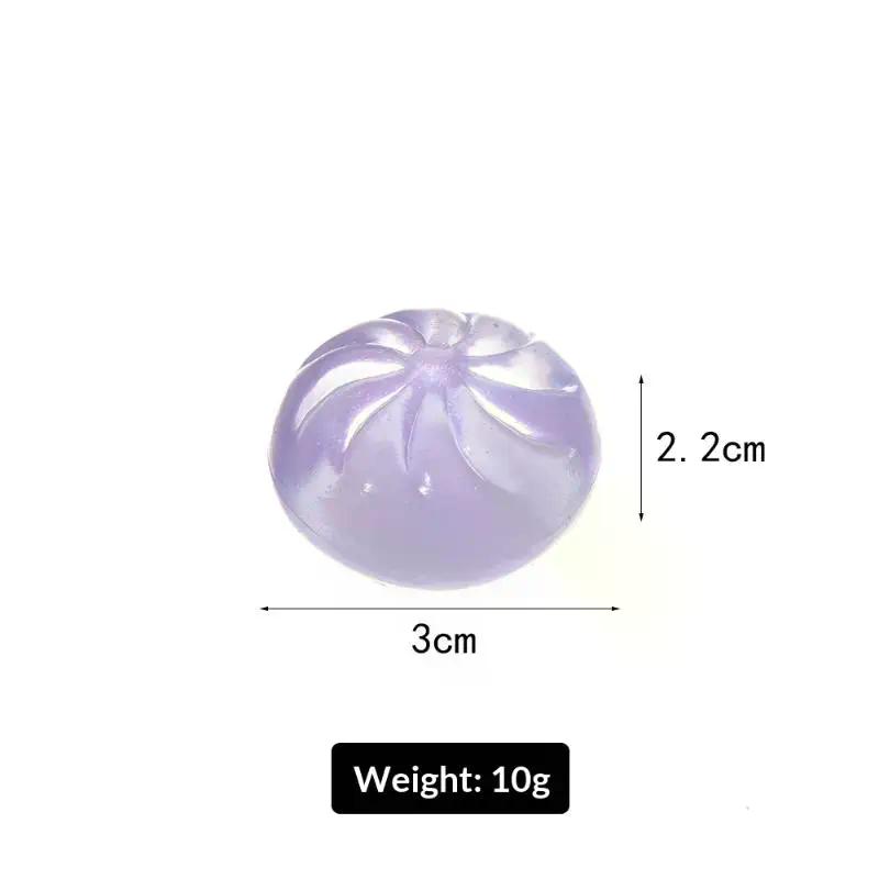 3/4Pcs Kitchen Party Favor Gift Mini Cute Stress Balls With Creative Transparent Dumpling Shape For Home Desk Decor