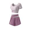 Women's Color-Blocked Slimming Yoga Set: High-Waisted Anti-Exposure Shorts, Quick-Dry Breathable Two-Piece for Pilates Training