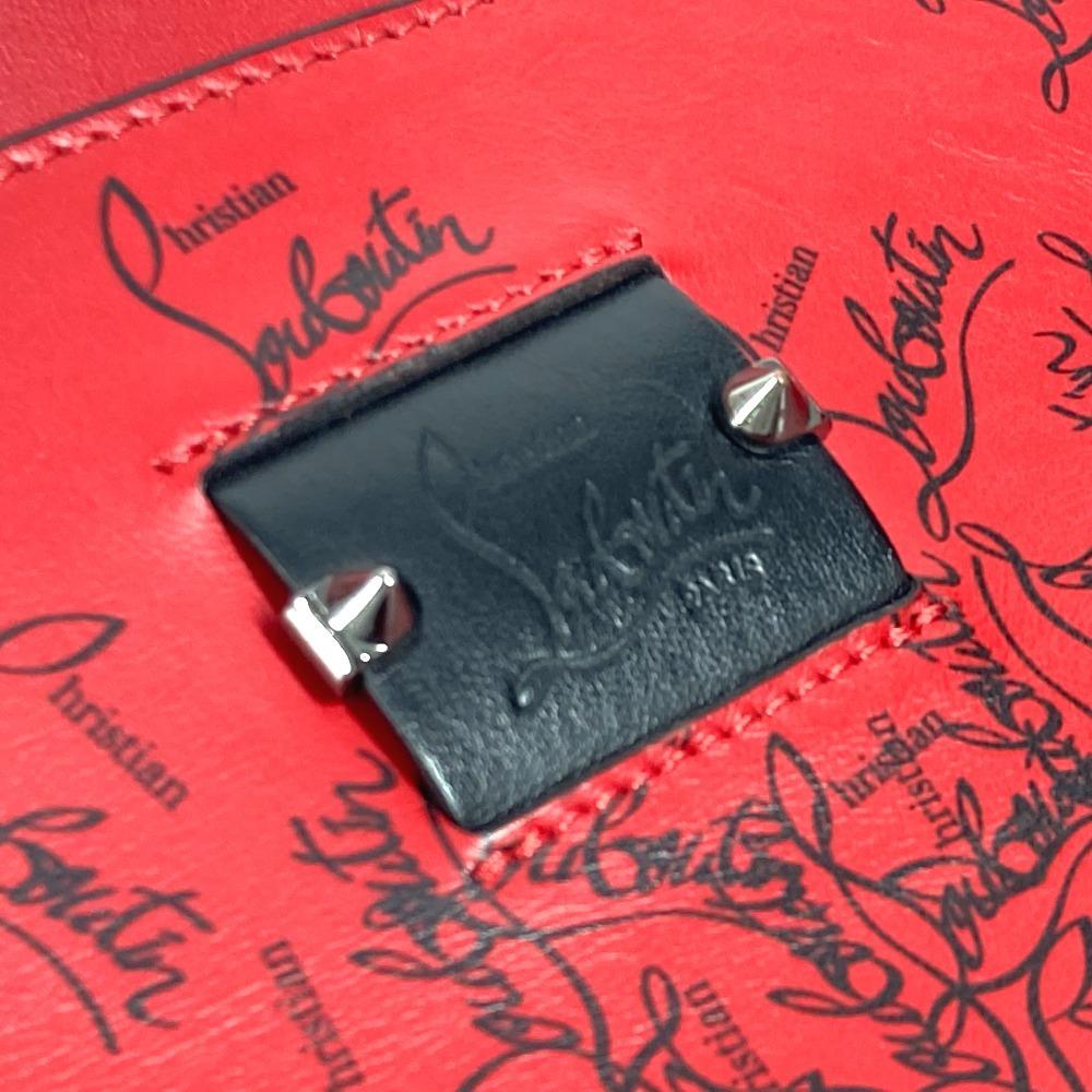 Christian Louboutin logo Bags, bags, pouches Clutch bag Leather Black/Red