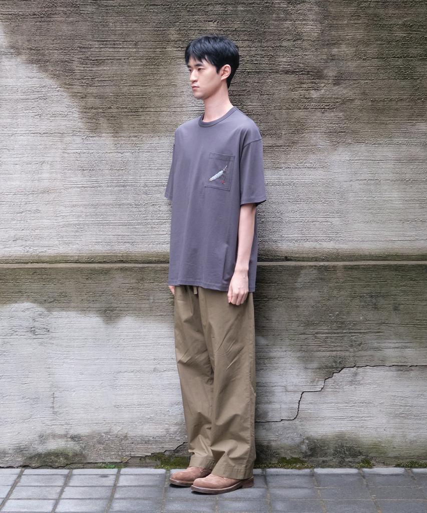 Holliseon Lawrence Short Embroidery T-Shirt Charcoal