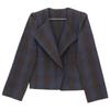 BACCA Blue canvas check bolero jacket Jacket 36 blueUsed