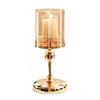 Jijijing Glass Candle Holder, European Style Pillar Metal Tall Candlestick for Candles And Tealights, Romantic Table Centerpiece Wedding Party