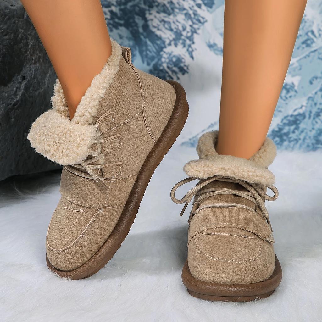New Classic Thickened Fluff Women's Snow Boots Comfortable Warm Ankle Boots Women Winter Ladies Shoes Chunky Botas Mujer
