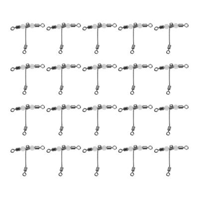 20PCS with Luminous Beads 3 Way Fishing Swivel T Shape Fishing Swivel  Saltwater Fishing