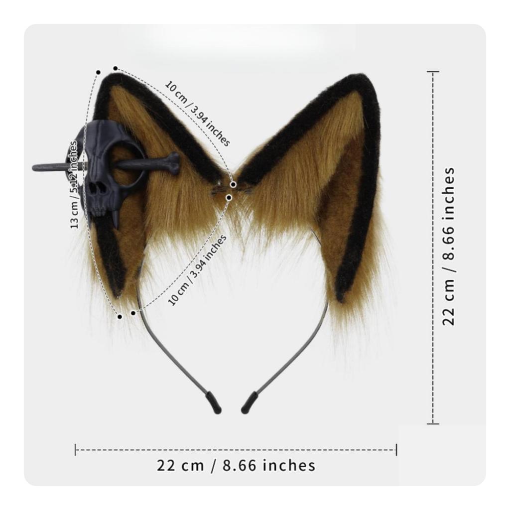 Furry Animal-Ear Costume Headband Soft Ear Hairband Cute