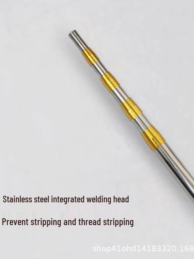 Outdoor Fishing Landing Net Pole & Grass Cutting Knife Set - 5m/6m, Branch Saw, Fish Scooper.