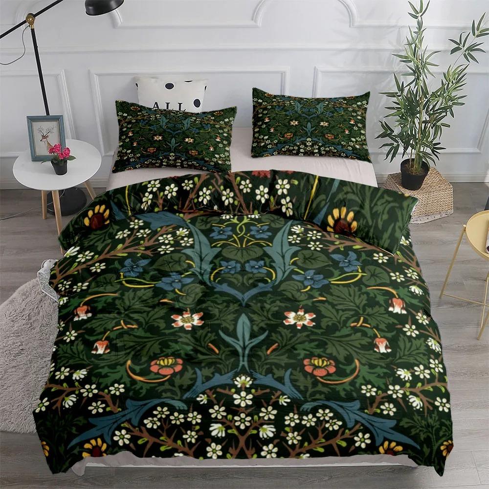 William Morris Victorian Duvet Cover Set King Queen Double Full Twin Single Size Bed Linen Set