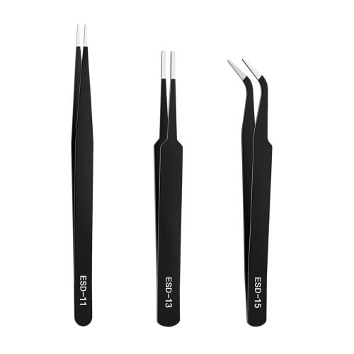 

TOAURDA Precision Tweezers, Ultra-Fine, High-Precision, Anti-Static, Stainless Steel, for Model Making, Electronics Repair, DIY, Jewelry Making, and N
