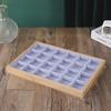 Bamboo and Wood Velvet Jewelry Tray for Bracelets and Earrings Display