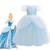 European and American Cinderella Princess Dress - Girls' Puff Sleeve Frozen Elsa Cosplay Costume for Festivals