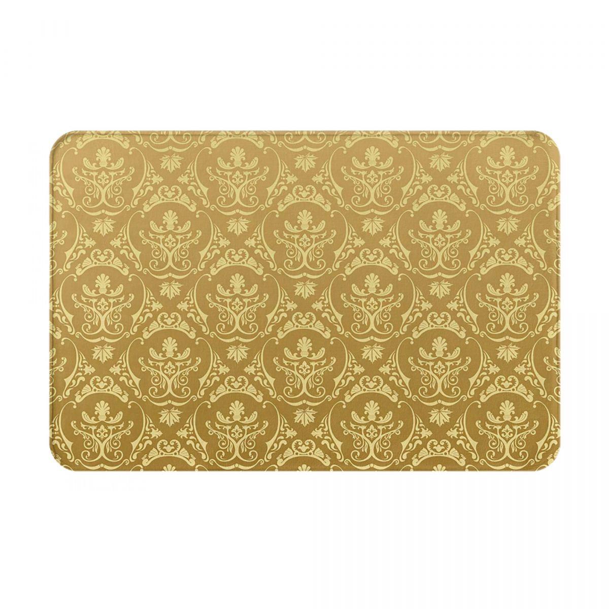 Luxe Gouden Patroon Antislip Deurmat Vloermat Water- en Oliebestendig Tapijt Vloerkleed voor Keuken Entree Huis Balkon Voetmatten 60x40 cm