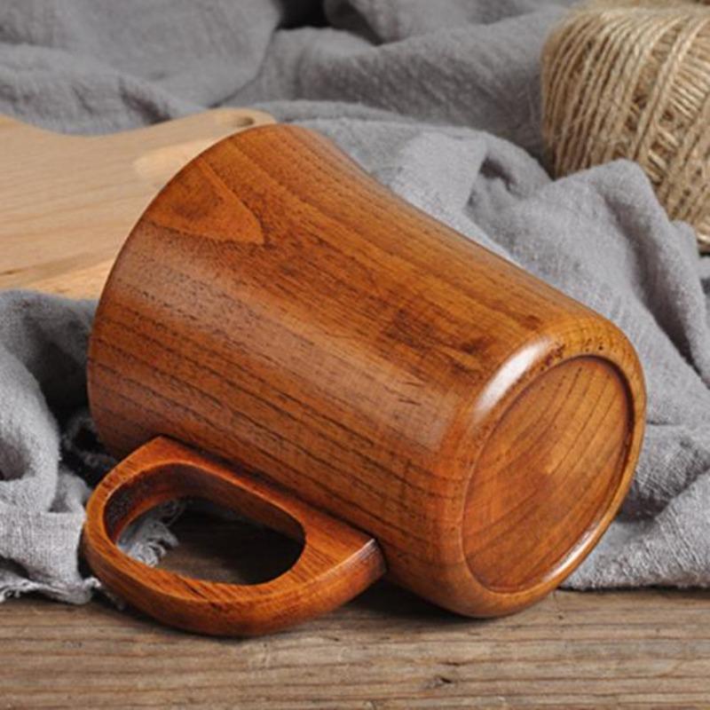 Japanese Style Fashion Natural Jujube Wood Tea Milk Mug 280ml Drinkware Beer Cup