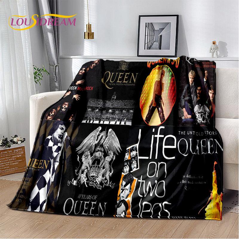 Freddie Mercury Queen-Rock-Band Soft Plush Blanket,Flannel Blanket Throw Blanket for Living Room Bedroom Bed Sofa Picnic Cover