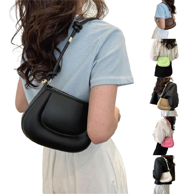 Leather Tote Bags Solid Color Handbag Armpit Bags Versatile Shoulder Bags