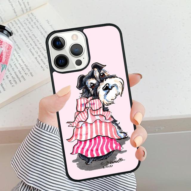 Cute Pet Dog Miniature Schnauzer phone Case For iPhone 17 Air 16 15 14 Plus apple 16 11 12 13 Pro Max coque