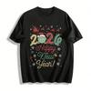 2026 Happy New Year Santa Sleigh Reindeer Graphic Casual Top Pure Cotton T-shirt