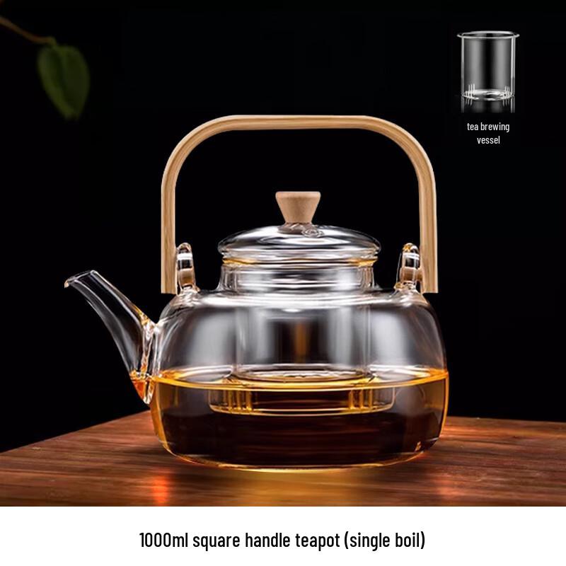 Жаропрочное стеклянное чайник для открытого огня