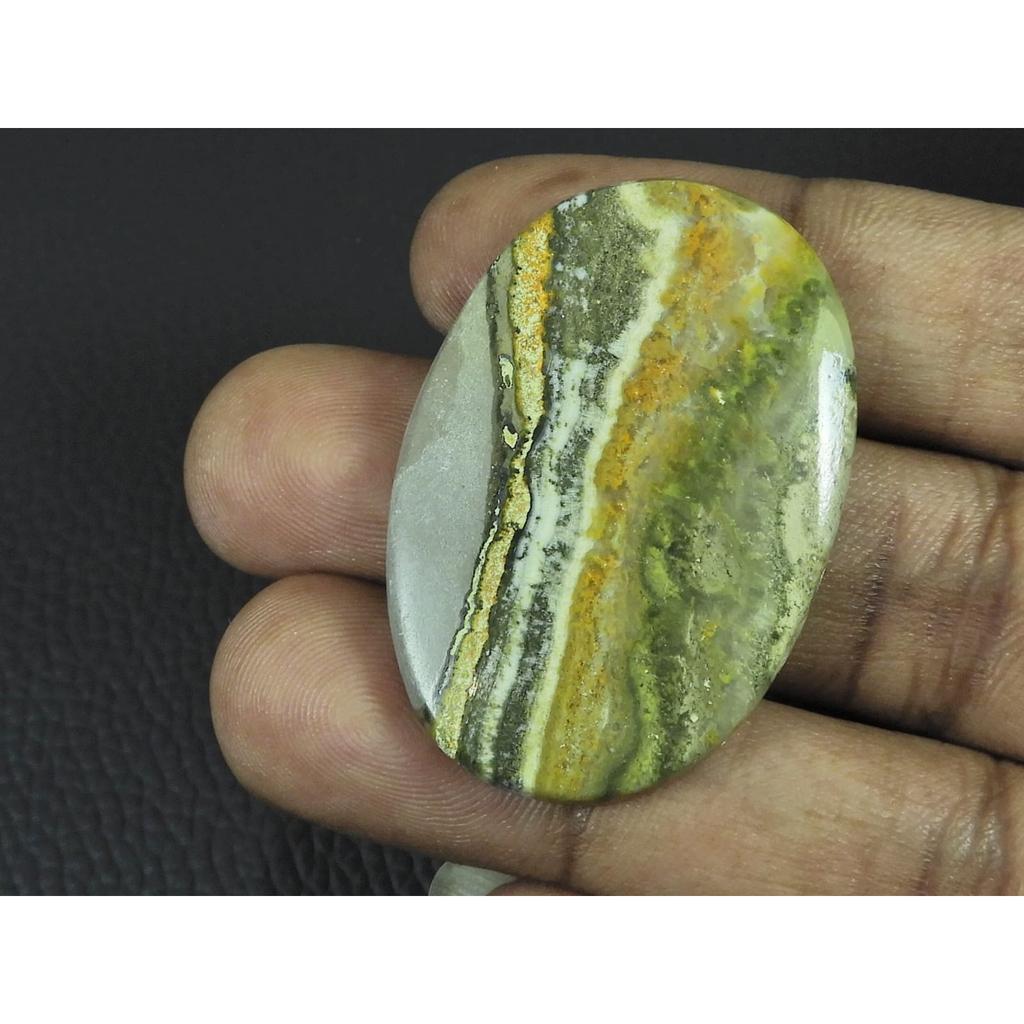 28X42MM Natural Bumble Bee Jasper Oval Shape Cabochon Loose Gemstone 63Cts. G-547