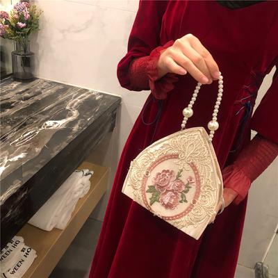 Handtas Dames Vintage Kant Bloem Borduurwerk Portemonnee Handvat Tassen Dames Retro Harajuku Schoudertassen