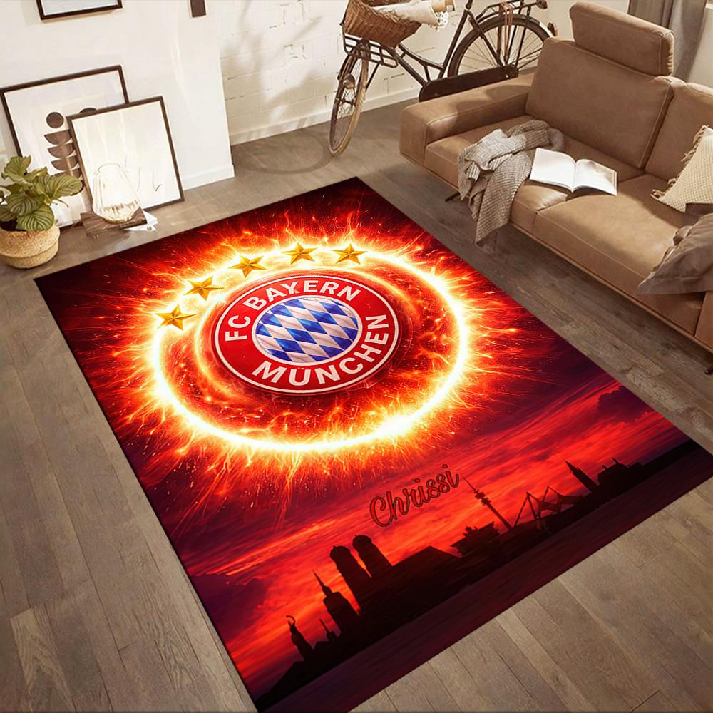 Bayern Munich Crest 5 Square Rugs Are a Great Choice for Living Rooms, Bedrooms, Home Décor, and As Gifts