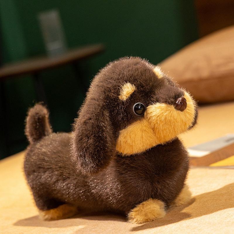 New Cute European Mink Long Dachshund Dog Doll Puppy Plush Toy Doll Creation Girl Sleeping Pillow Gift