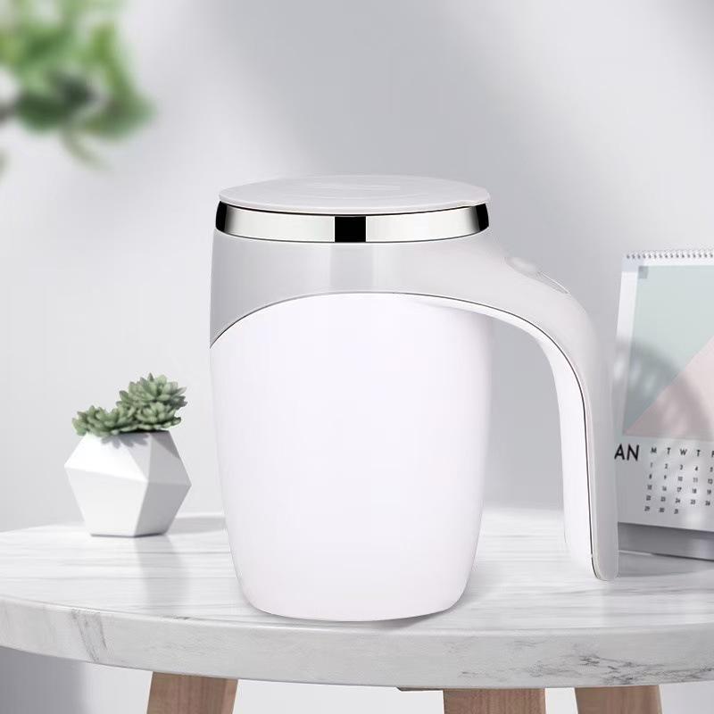 Portable Automatic Stainless Steel Magnetic Stirring Mug for Coffee & Protein Shakes