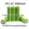 Green 3000mAh NiMH AA 1.2V Battery for Remote Control Toys & LED Flashlights