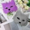 Cartoon Plush Cat Mask Realistic Masquerade Mask Ghost House Decor Eye Mask  Cosplay Props