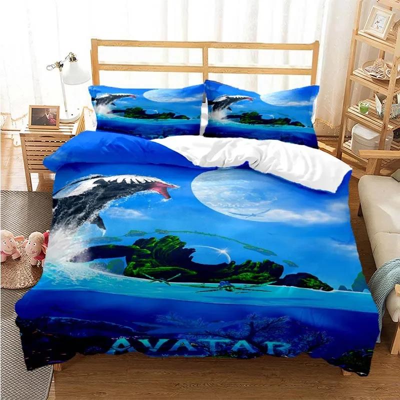 Avatar Filmový Potisk Třídílná Ložní Souprava Módní Článek Pro Děti Nebo Dospělé Na Postele Povlaky Na Přikrývky Povlaky Na Polštáře Ložní Souprava Dárek