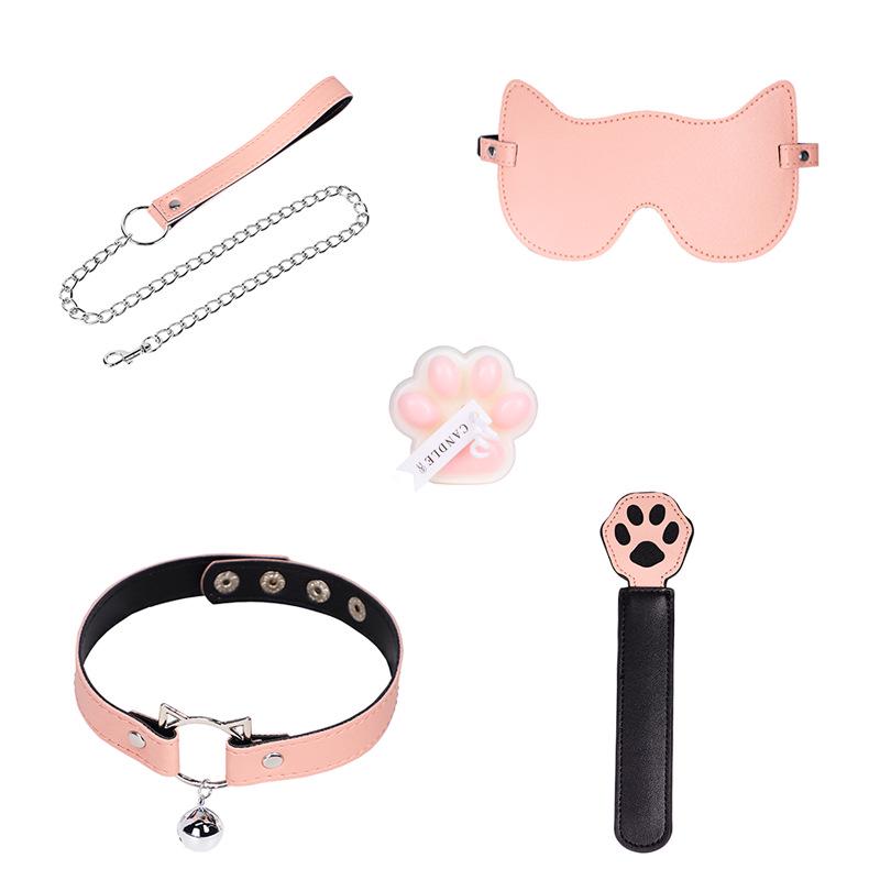 Nekomusume Flirting Set: SM Toys with Restraint Collar & Bone Gag