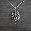 Castle Vintage Punk Pendant Necklace Alloy Drop Shape Link Chain Festival Gift