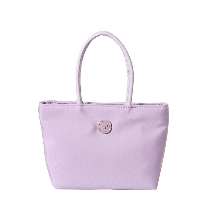 Plain Color Nylon Bucket Bag for Women, Minimalist Single Shoulder Handbag, Lightweight Casual Tote, Simple Daily Crossbody Purse