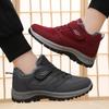 Winter new men's cotton shoes men's winter velvet thickened Velcro convenient elderly shoes warm walking shoes cotton boots men