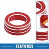 Volume VOL Tune Knob Cover Rings for VW Tiguan Taos Jetta Passat Atlas Arteon Golf R Beetle Aluminum Alloy Red (Pack of 2)