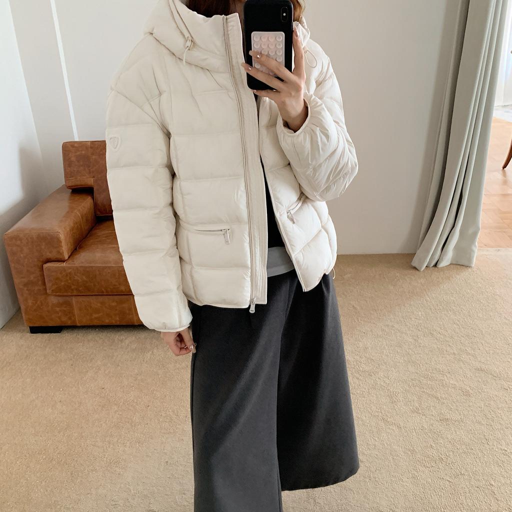 Hooded short cotton clothes women's winter small loose bread clothes casual versatile thickened warm cotton-padded jacket