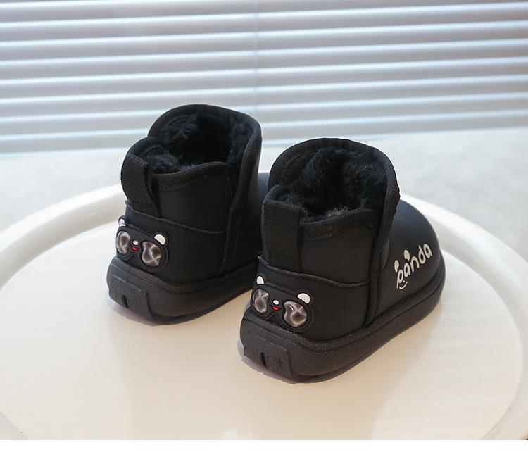 Kids' 2025 Winter Thickened Velvet-Lined Snow Boots - Waterproof, Casual Cotton Shoes for Boys and Girls