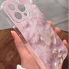 Light Pink Butterfly Drop-Proof Transparent Case for iPhone 14/15/16/17 Pro Max Series