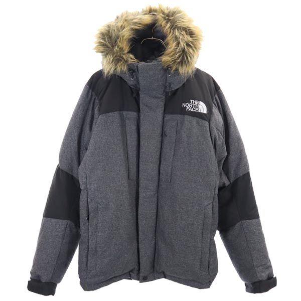 THE NORTH FACE ND91702R Outdoor Long sleeve hood Down jacket L Gray logo Men's Used
