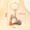 Car Keyring Excavator Metal Keychain Excavator Simulation Creative Excavator Car Pendant Car Keychain Accessories Creative Adorn