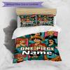 3pcs Duvet Cover Set (1*Duvet Cover + 2*Pillowcase, Without Core), Custom Name One Piece Pattern Bedding Set, Home Bedroom Decor Gift