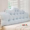 Headboard Cushion with Ruffle Trim Trim, Dorm Pillow, Crown Shape, Bed Gap Filler Wedge Support Pillow for College Bedroom Decor, Reading Back Sofa