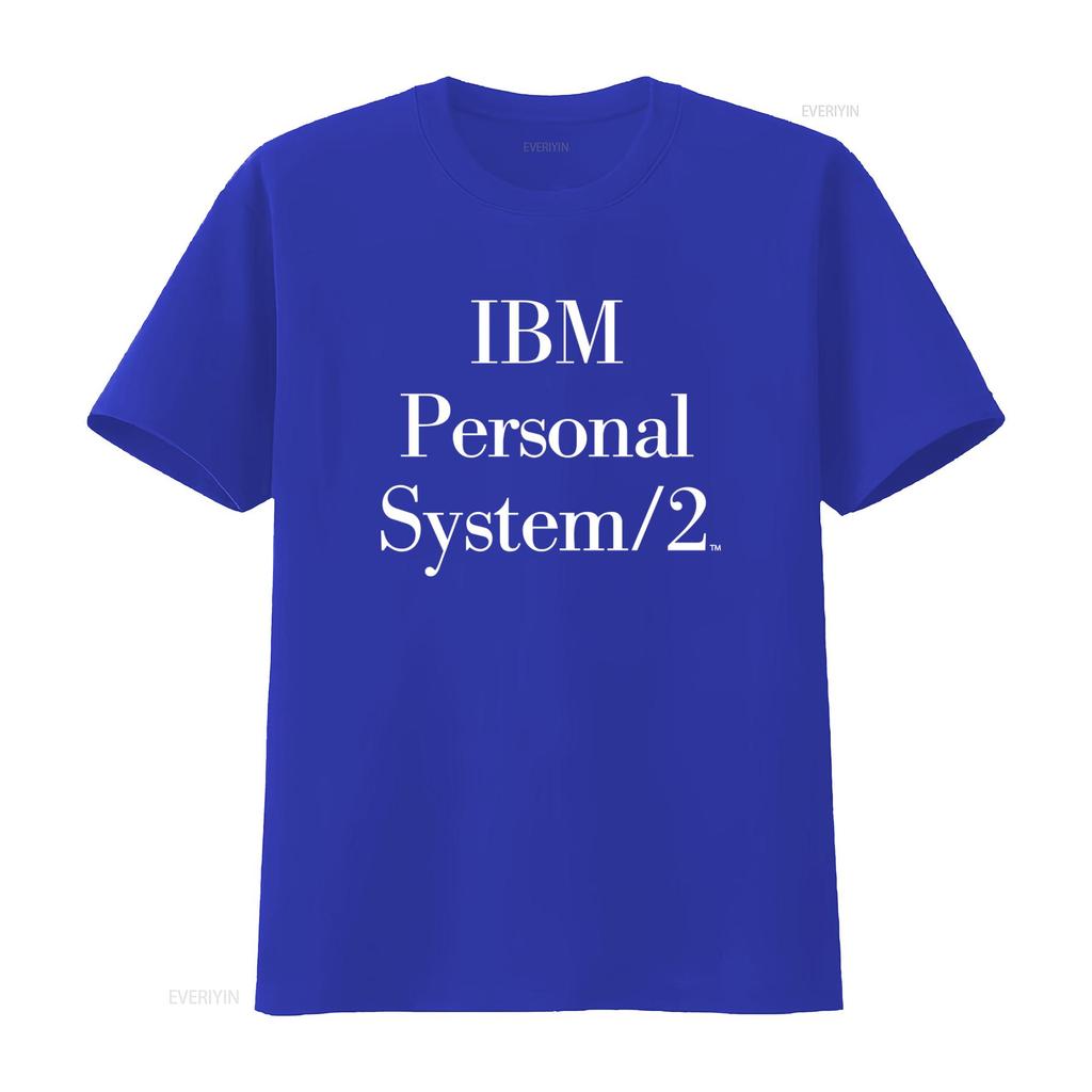 T-shirt Vintage IBM Personal System 2 Années 80 Technologie IT Logo Classique Design Rare Style 50 Ordinateur vintage Lavé Légèrement