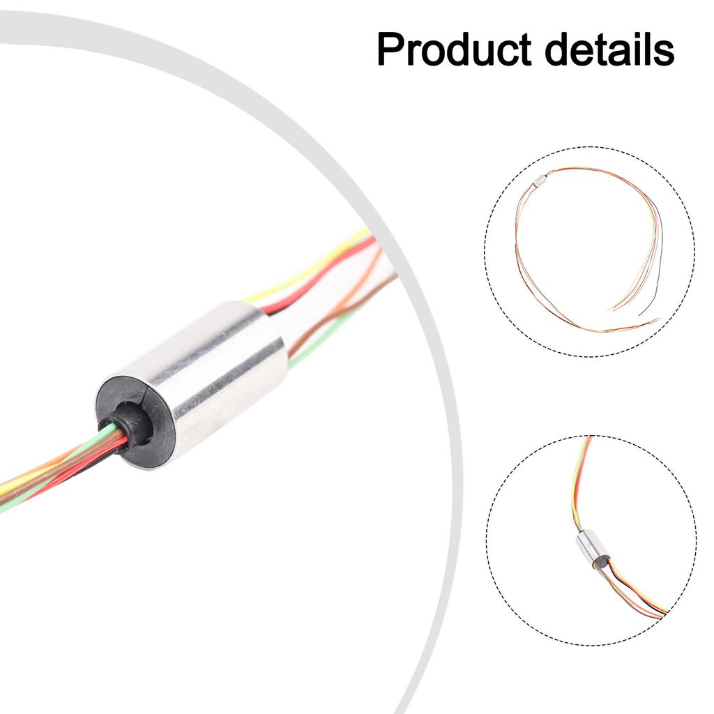 Efficient Signal Transmission Electric Slip Ring Compact Design 6 5mm Outer Diameter 4 Wires Easy Installation