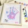 Diy Couple Hand Paint Shadow Box Frame Wooden Handprint Photo Frame 12-Color Paint Set Display Gifts