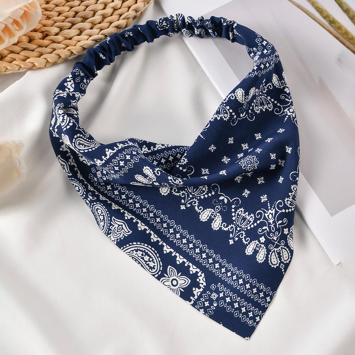 

Летний женский однотонный головной платок, винтажные треугольные банданы, шифоновые эластичные повязки для волос, детские повязки на голову для девочек, аксессуары для волос