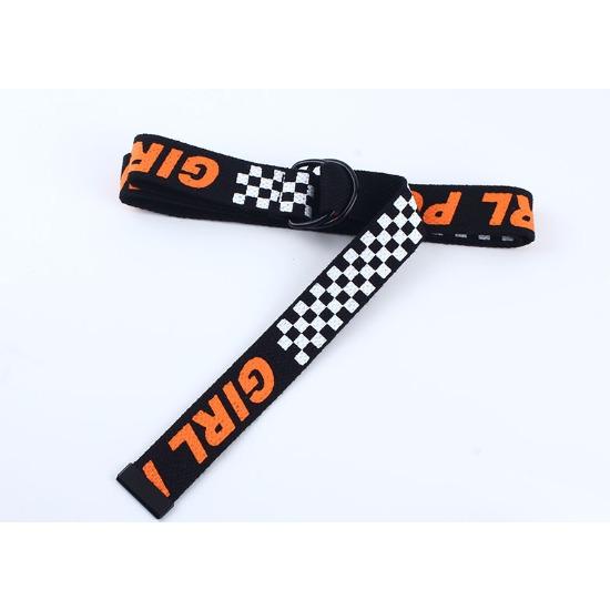 

Double Buckle School Canvas Belt 130cm чорний