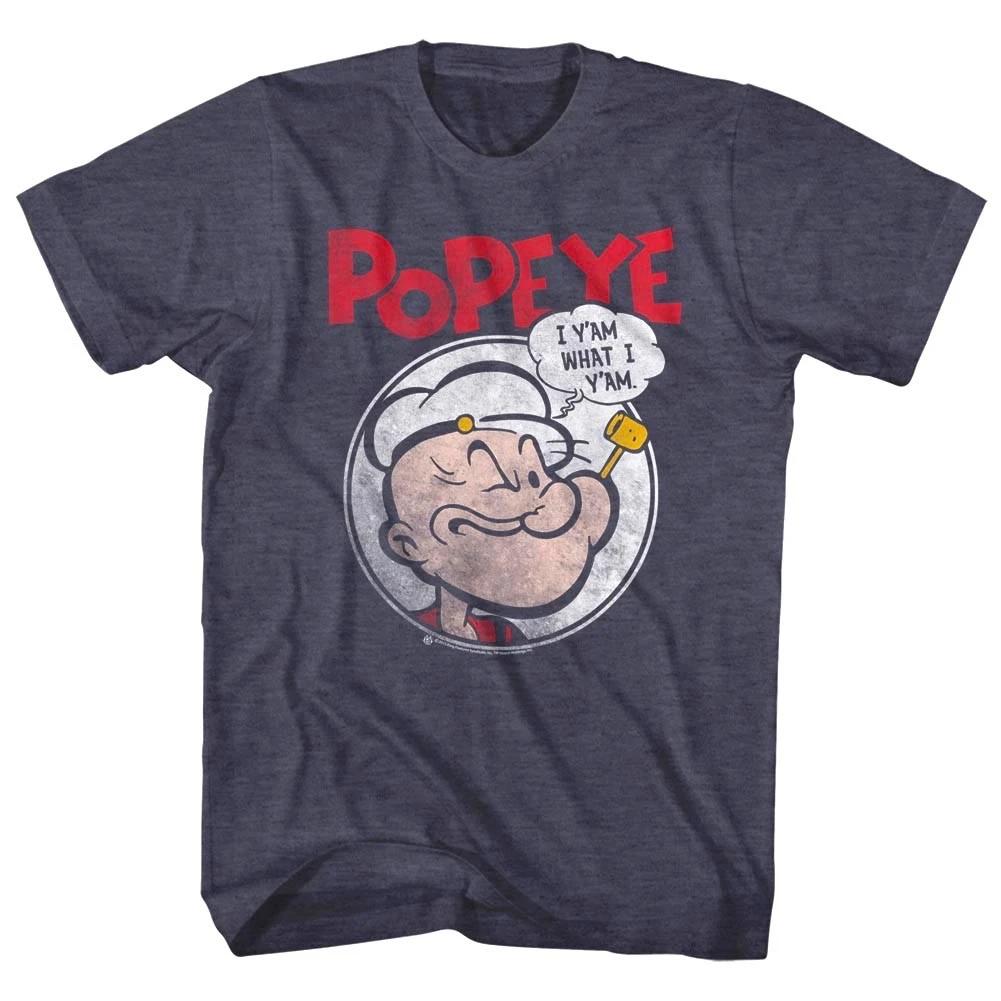 Popeye The Sailorman I Y am What I Y am Men s T Shirt Vintage Pipe Cartoon Comic 3XL