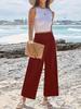Spring/Autumn Solid Color Women's High Waist Straight Leg Casual Pants
