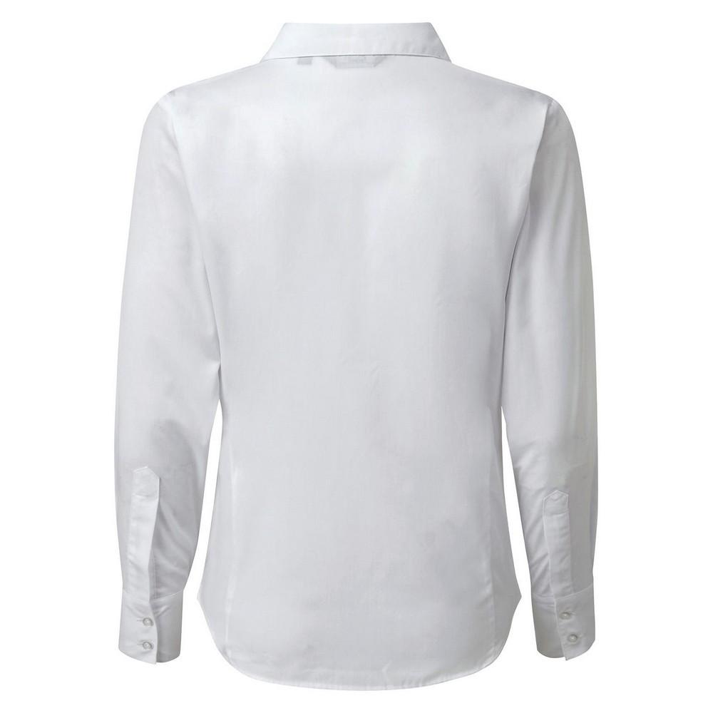 Premier Womens/Ladies Poplin Long-Sleeved Blouse
