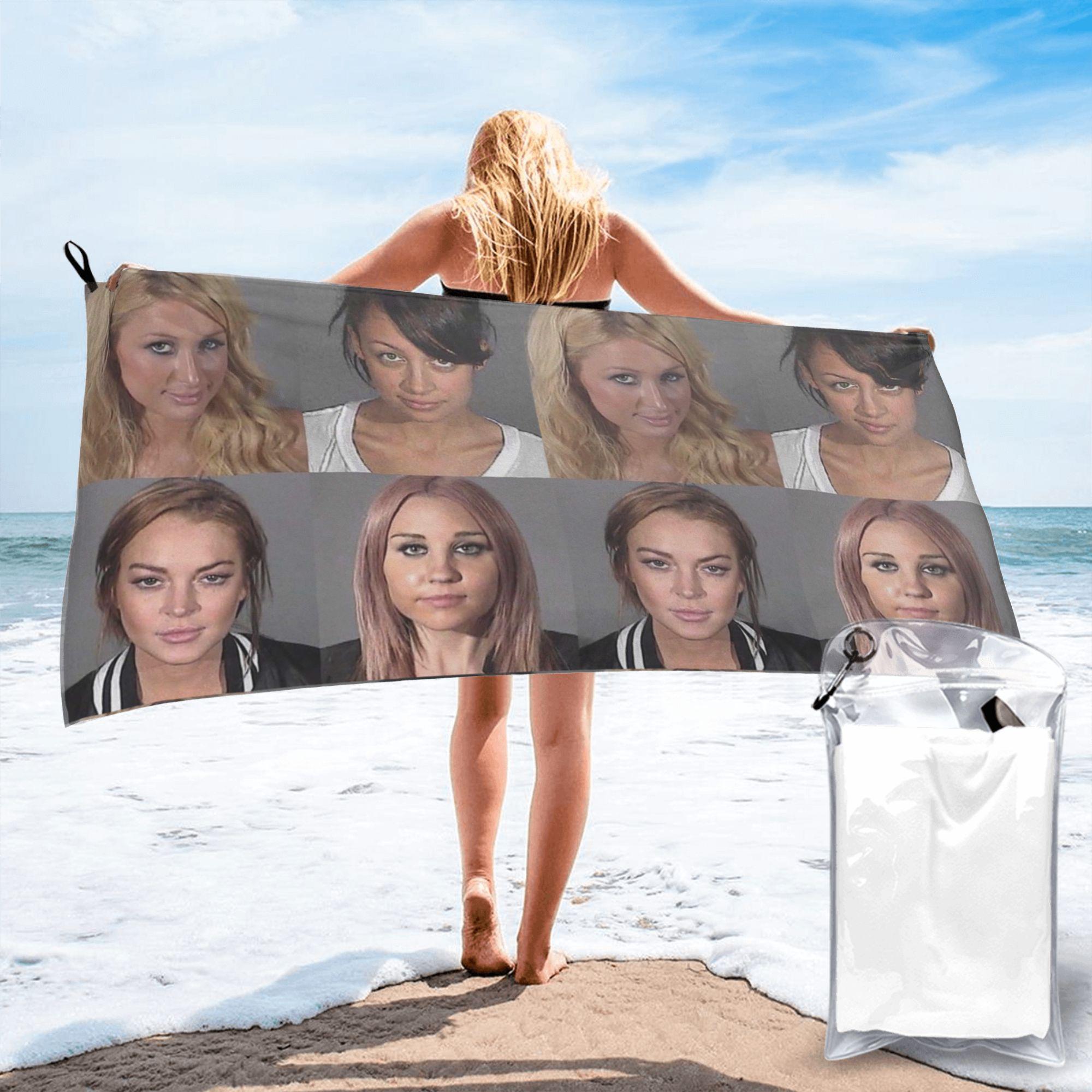 

Iconic Mugshot Beach Towel Soft Microfiber Quick Dry Absorbent Quick Towels For Bath W40*H60(CM)